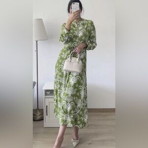 Green Floral Maxi Dress